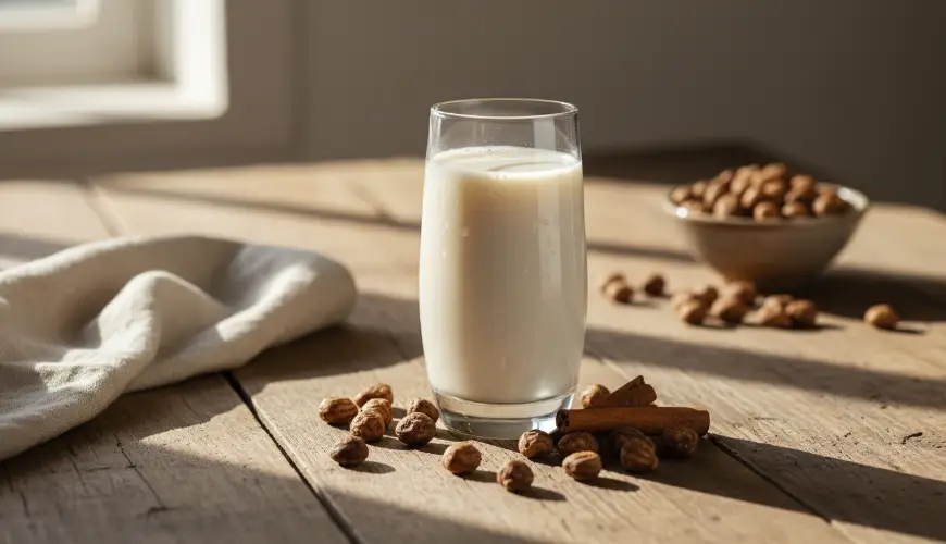 Tigernut milk from chufa is a nut-free plant-based alternative