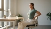 Exercises for scapular stabilization at a desk for a healthy back