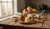 Fragrant baked apple with oat crumble for a sweet treat