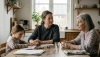 Women caught between two generations
