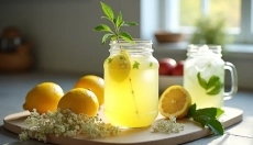 Elderflower lemonade is the perfect refreshment for sunny days.