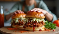 Pulled meat burger is a popular choice in both restaurants and households.