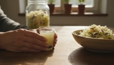 # Homemade Probiotic Shot from Sauerkraut Juice for Every Day
