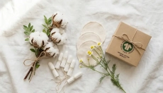 Ecological hygienic cotton wool and tampons protect your health