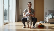 Safe lifting of children and bags protects your back