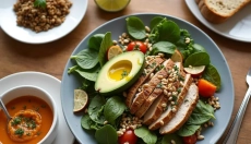 What does a menu look like on OMAD and what does it include?