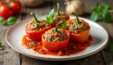 Discover the magic of stuffed peppers with minced meat baked in the oven
