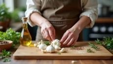 Preparing pickled garlic in oil is simple and anyone can do it.