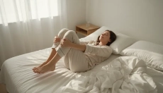Morning stretching while still in bed benefits both body and mind