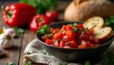 Roasted Pepper and Tomato Salad for Perfect Summer Refreshment