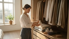 A wardrobe scented with lavender thanks to simple fragrant sachets