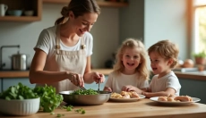 Pasta with spinach and chicken can be easily prepared in just a few minutes.