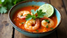 Thai soup with shrimp as the perfect family ritual