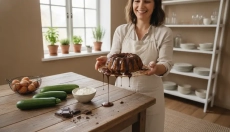 # Bake a Zucchini Cake with Cottage Cheese and Chocolate Glaze