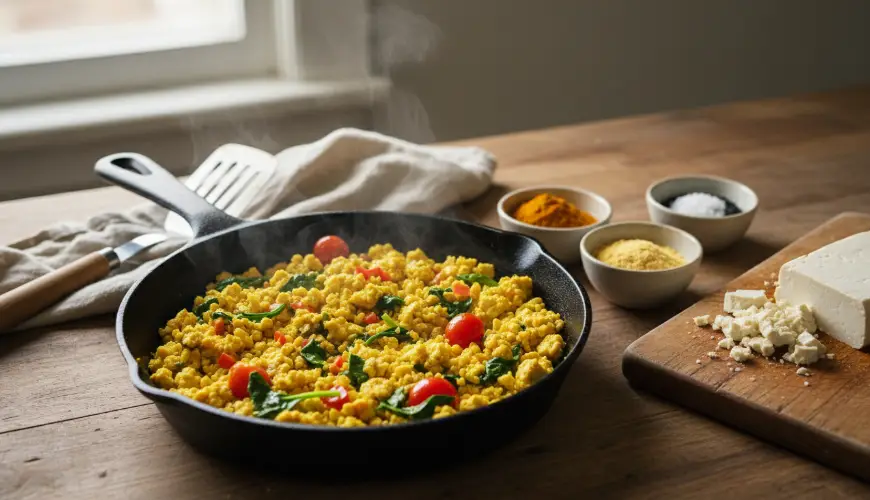 Tofu scramble as an egg substitute that will surprise you