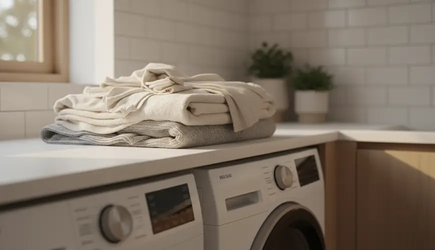 # What Belongs and Doesn't Belong in the Dryer

## ✅ What CAN go in the dryer

- **Cotton** – t-shir