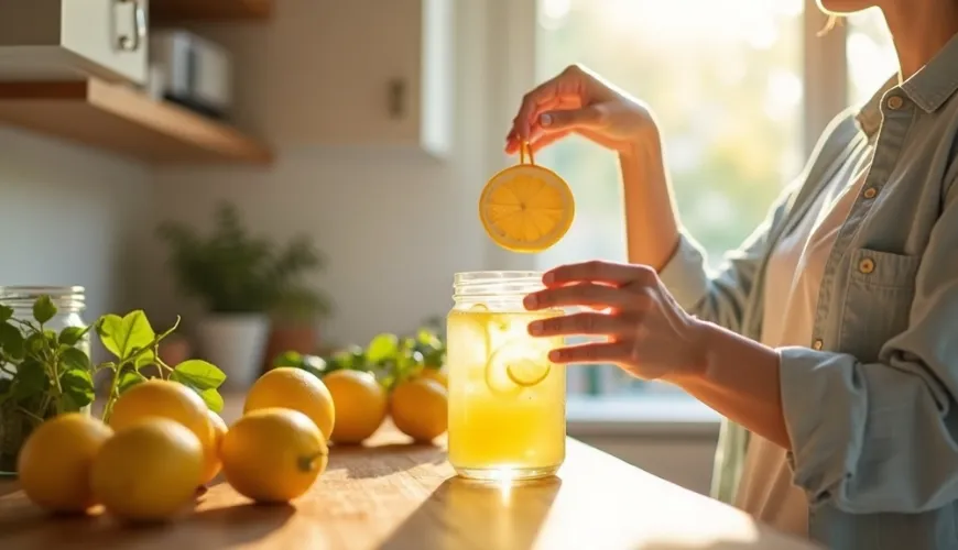 Lemon water in the evening helps with detoxification and better sleep.