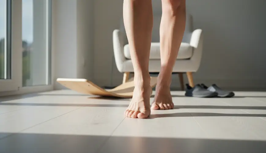 Try walking on tiptoes and on heels for healthy ankles