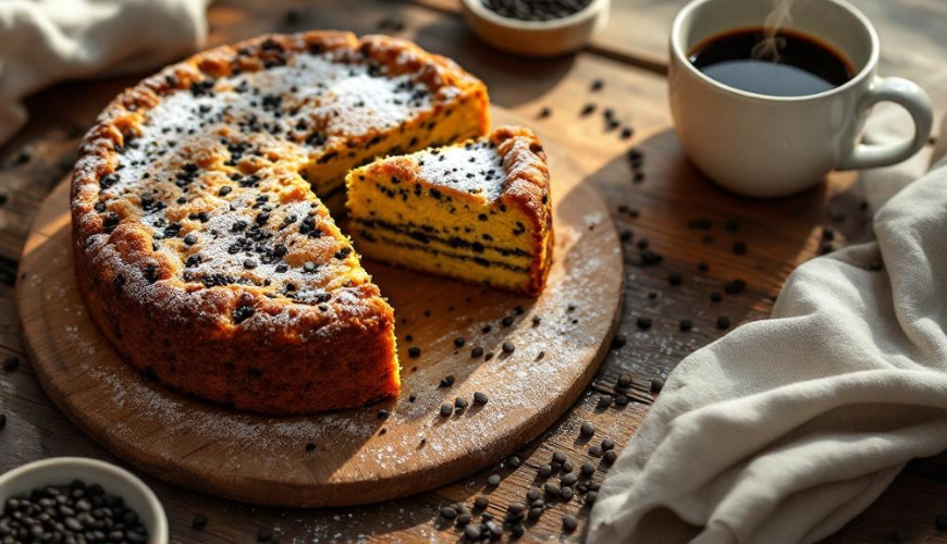 A healthier dessert choice, that's Austrian gluten-free poppy seed cake