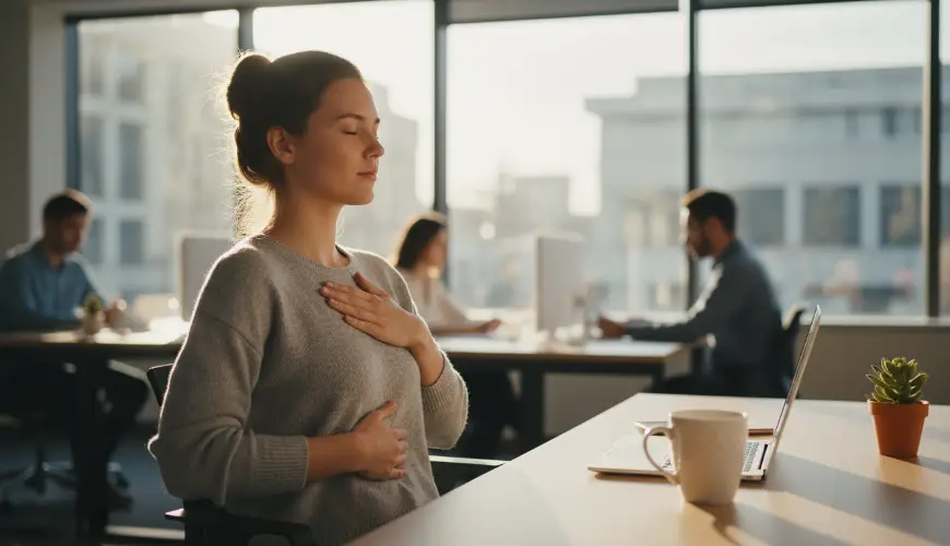 Try a three-minute breathing exercise for stress relief